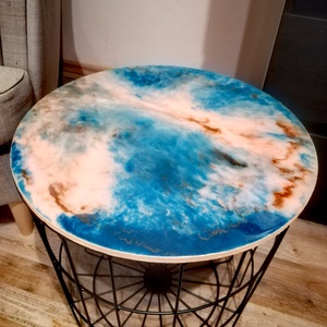 Epoxy gyantás tároló asztal - otthon & életmód - bútor - asztal - Meska.hu