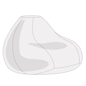 Fehér Kültéri XXL Babzsákfotel Huzat, , , MESKA