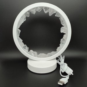 Hegyikristály nyers kör ásvány hangulatlámpa 21�18 cm, Kellékek & szerszámok, Ásvány alapanyag, , MESKA