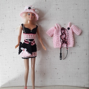 Barbi baba horgolt ruha garnitúra - játék & sport - baba & babaház - barbie ruhák - Meska.hu