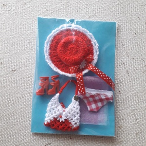 Barbie baba piros kiegészítők - játék & sport - baba & babaház - babaruha, babakellék - Meska.hu