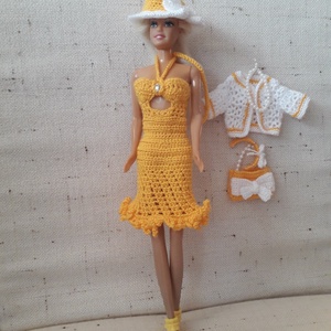 Horgolt Barbie ruha - játék & sport - baba & babaház - barbie ruhák - Meska.hu