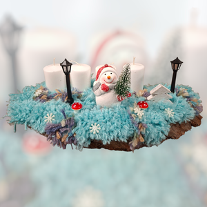 Adventi asztaldísz hóemberes - karácsony - adventi díszek - adventi asztaldísz - Meska.hu