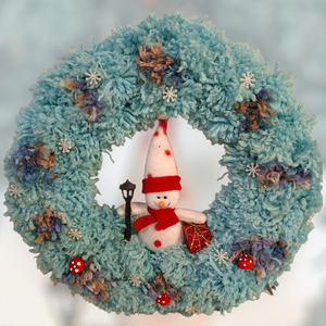 Karácsonyi ajtódísz hóemberes, Karácsony, Adventi díszek, Adventi ajtódísz, Mindenmás, MESKA