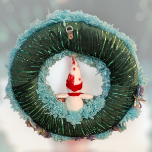 Karácsonyi ajtódísz hóemberes - karácsony - adventi díszek - adventi ajtódísz - Meska.hu