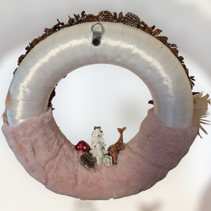 Karácsonyi ajtódísz őzikés - karácsony - adventi díszek - adventi ajtódísz - Meska.hu