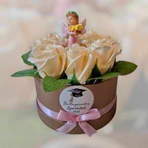 Szappanrózsa box tündérrel, Otthon & Életmód, Virágdekoráció, Virágok, Virágbox, Mindenmás, MESKA