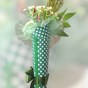 Ballagó csokor habrózsával - otthon & életmód - virágdekoráció - virágok - virágcsokor - Meska.hu