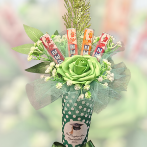 Ballagó csokor habrózsával - otthon & életmód - virágdekoráció - virágok - virágcsokor - Meska.hu