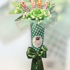 Ballagó csokor habrózsával, Otthon & Életmód, Virágdekoráció, Virágok, Virágcsokor, Mindenmás, MESKA