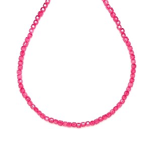 Cirkon fazettált rózsaszín kocka 2x2mm  ékszerkészítő alapanyag (füzér), Kellékek & szerszámok, Ásvány alapanyag, Ásványfüzér, , MESKA