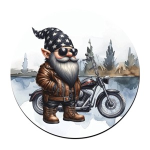 Rád várok - Motoros manó mintás bögre alátét, , , MESKA