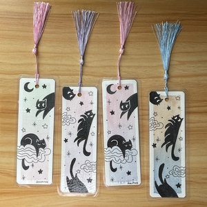 Kézzel festett cicás könyvjelző - könyv & zene - könyvjelző - Meska.hu