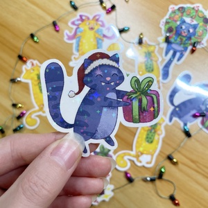 Csillogós Matrica - Mikulás Mr. Chamberlin - otthon & életmód - papír, írószer - matrica, matrica csomag - Meska.hu