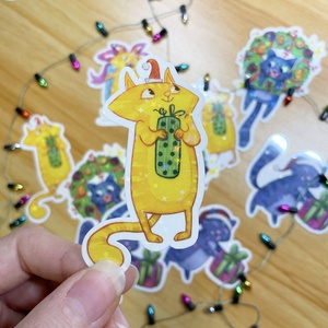 Csillogós Matrica - Mikulás Mrs. Hildred - otthon & életmód - papír, írószer - matrica, matrica csomag - Meska.hu