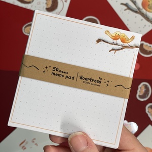 Vörösbegy szerelem illusztrált jegyzettömb - otthon & életmód - papír, írószer - jegyzetfüzet & napló - Meska.hu