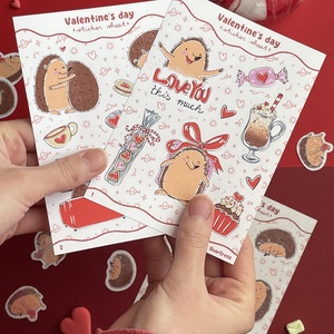 2in1 Sünis valentin napi matricaív csomag A6 - kellékek & szerszámok - dekorációs kellékek - matricaív - Meska.hu