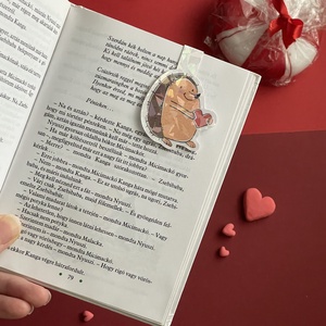 Szeretlek! Sünis mágneses könyvjelző csillogós - könyv & zene - könyvjelző - Meska.hu