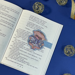 Babás fiú csillogós mágneses könyvjelző - Meska.hu