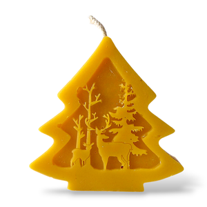 Méhviasz gyertya fenyőfa, Esküvő, Dekoráció, Gyertya & Gyertyatartó, Gyertya-, mécseskészítés, MESKA