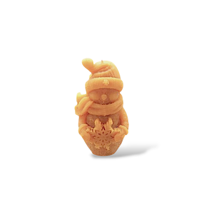 Méhviasz gyertya hóember - Meska.hu