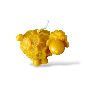 Méhviasz gyertya húsvéti bárány - Meska.hu