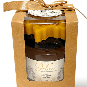 Díszdobozos méz virággyertyával - Meska.hu