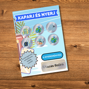 Kaparós sorsjegy utazás ajándékozásához, Otthon & Életmód, Papír, írószer, Ajándékozás kellékei, Ajándék sorsjegy, Fotó, grafika, rajz, illusztráció, MESKA