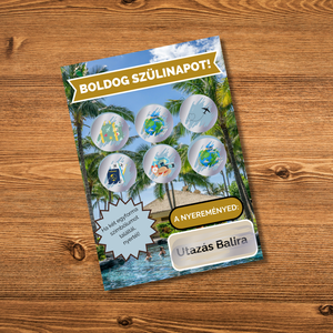 Kaparós sorsjegy utazás ajándékozásához, Otthon & Életmód, Papír, írószer, Ajándékozás kellékei, Ajándék sorsjegy, Fotó, grafika, rajz, illusztráció, MESKA