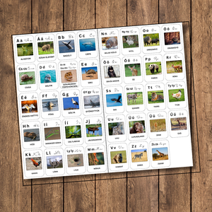 ABC betúkártyák a világ állataival - játék & sport - készségfejlesztő és logikai játék - logikai játékok - Meska.hu