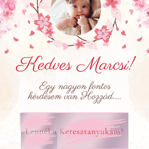 Keresztszülő felkérő I. - otthon & életmód - papír, írószer - ajándékozás kellékei - képeslap, üdvözlőlap - Meska.hu