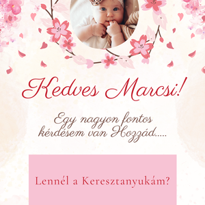 Keresztszülő felkérő I. - otthon & életmód - papír, írószer - ajándékozás kellékei - képeslap, üdvözlőlap - Meska.hu