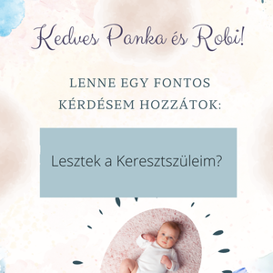 Keresztszülő felkérő II. - otthon & életmód - papír, írószer - ajándékozás kellékei - képeslap, üdvözlőlap - Meska.hu