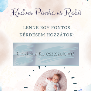 Keresztszülő felkérő II. - otthon & életmód - papír, írószer - ajándékozás kellékei - képeslap, üdvözlőlap - Meska.hu