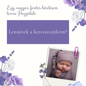 Keresztszülő felkérő IV. - otthon & életmód - papír, írószer - ajándékozás kellékei - képeslap, üdvözlőlap - Meska.hu