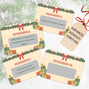 Kaparós adventi naptár-kártyák - karácsony - adventi díszek - adventi naptár - Meska.hu