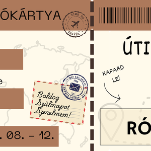 Kaparós beszállókártya utazás ajándékozásához - otthon & életmód - papír, írószer - ajándékozás kellékei - ajándék sorsjegy - Meska.hu