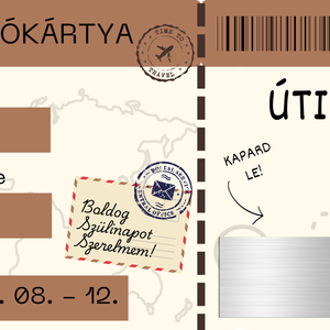Kaparós beszállókártya utazás ajándékozásához - otthon & életmód - papír, írószer - ajándékozás kellékei - ajándék sorsjegy - Meska.hu