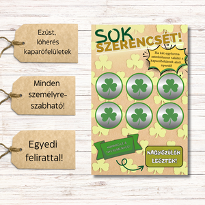 Kaparós sorsjegy egyedi szöveggel - otthon & életmód - papír, írószer - ajándékozás kellékei - ajándék sorsjegy - Meska.hu