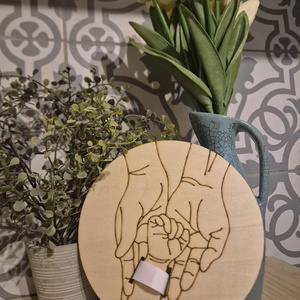 Újszülött baba karszalag emléktábla, Otthon & Életmód, Babaszoba, gyerekszoba, Babaszoba dekoráció, Fotó, grafika, rajz, illusztráció, MESKA