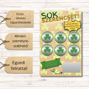 Kaparós sorsjegy egyedi szöveggel - otthon & életmód - papír, írószer - ajándékozás kellékei - ajándék sorsjegy - Meska.hu