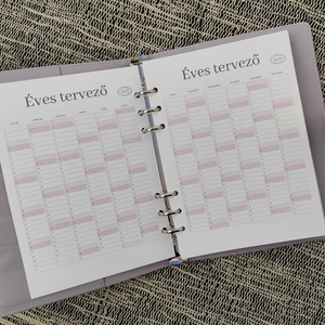 Éves tervező, határidőnapló időpontos változatban - otthon & életmód - papír, írószer - naptár & tervező - Meska.hu