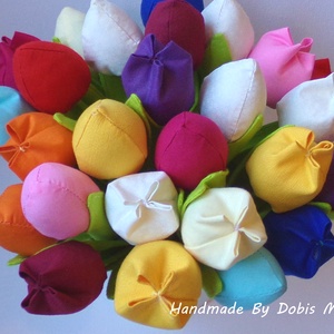 Textil tulipán (kicsi) 12 db -  - Meska.hu