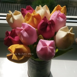 Textil tulipán (kicsi) 12 db -  - Meska.hu