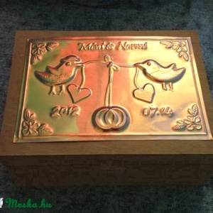 Kis madárkás esküvői doboz - egyedi felirattal rendelhető! -  - Meska.hu