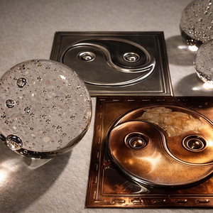 Yin-Yang szimbólumos díszdoboz = akár= VALANTIN 2026 - otthon & életmód - dekoráció - asztal és polc dekoráció - díszdoboz - Meska.hu