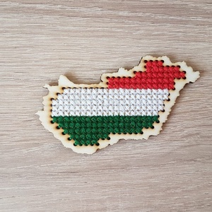 Keresztszemes hímzéssel készíthető Magyarország - otthon & életmód - dekoráció - dísztárgy - Meska.hu