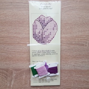 Keresztszemes hímzéssel készíthető tulipán készlet - diy (csináld magad) - egységcsomag - Meska.hu