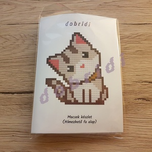 Keresztszemes hímzéssel készíthető macsek készlet - diy (csináld magad) - egységcsomag - Meska.hu