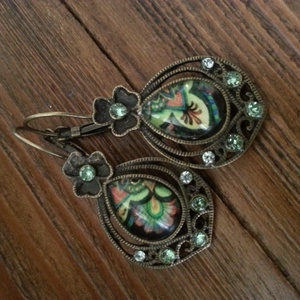 Green Passion fülbevaló Swarovszkival - Meska.hu